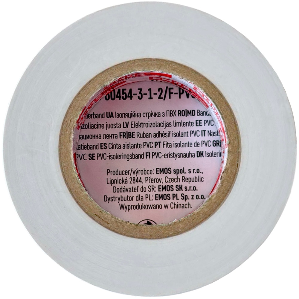 Banda izolatoare PVC EMOS, 19mm x 20m, alb