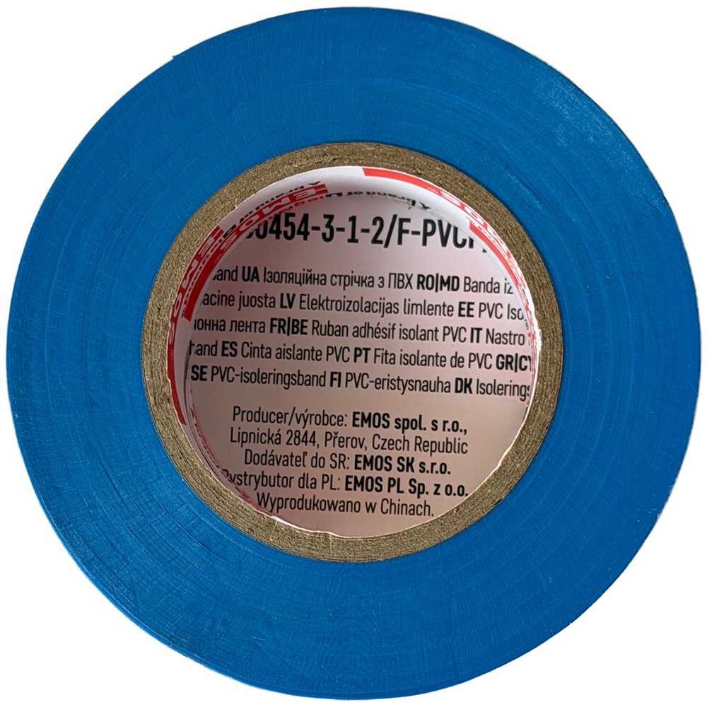 Banda izolatoare PVC EMOS, 19mm x 20m, albastru