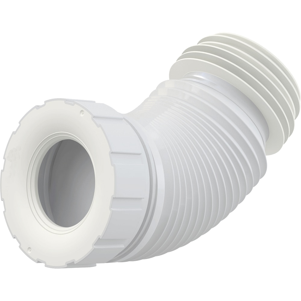 Racord flexibil WC ALCA A97SN, polipropilena, 23-53 cm, alb