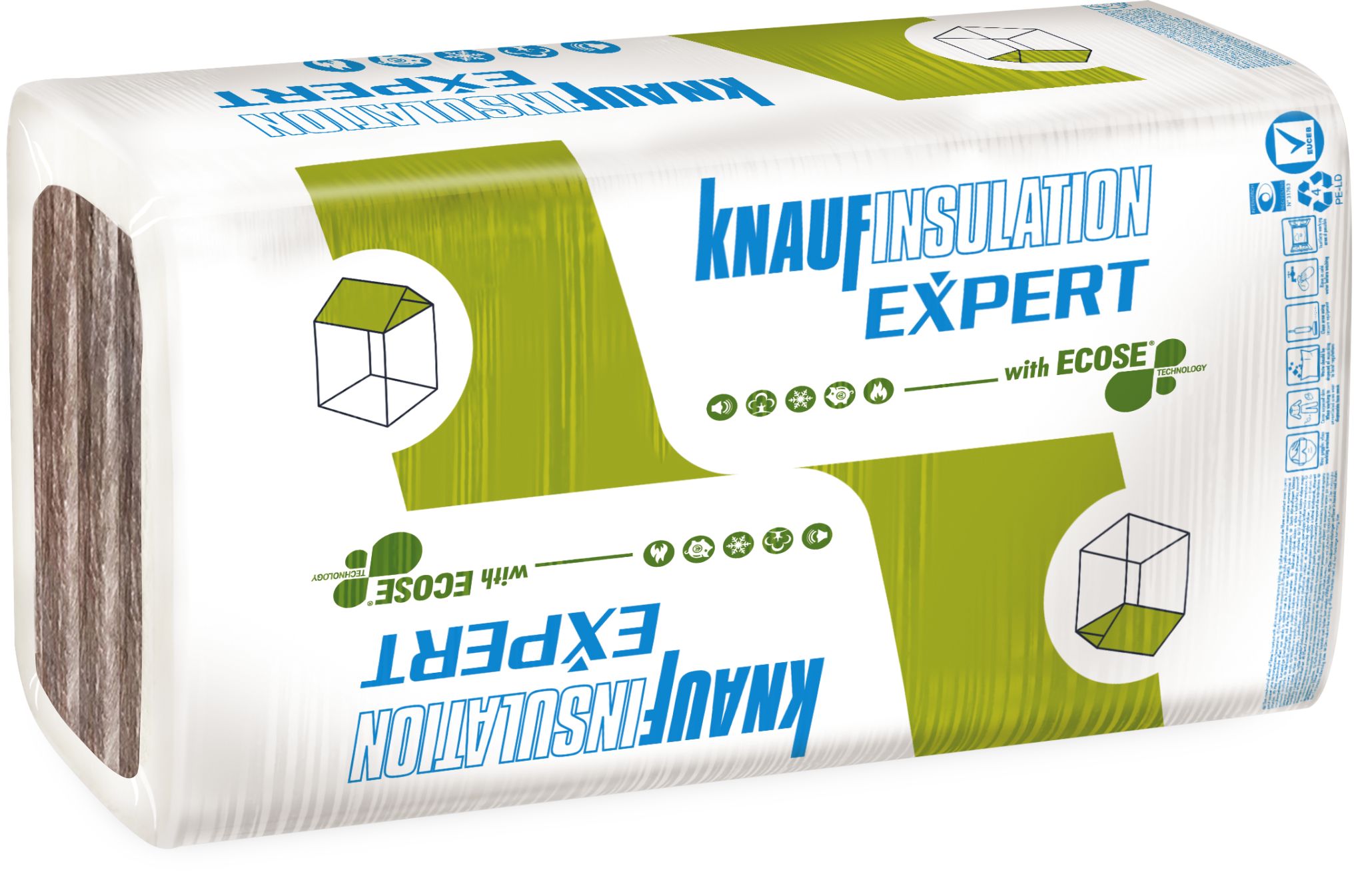 Vata minerala bazaltica pentru mansarda, 3,6 mp, 0.036 W/mK, 100 x 60 cm 10 cm Knauf Insulation