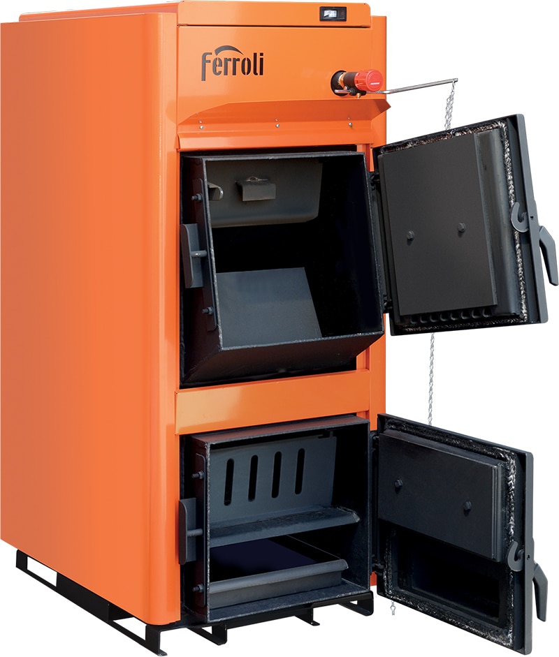 Cazan combutibil solid FERROLI FSB PRO25N, 25Kw, 50.5 x 102.5 x 118.5 cm