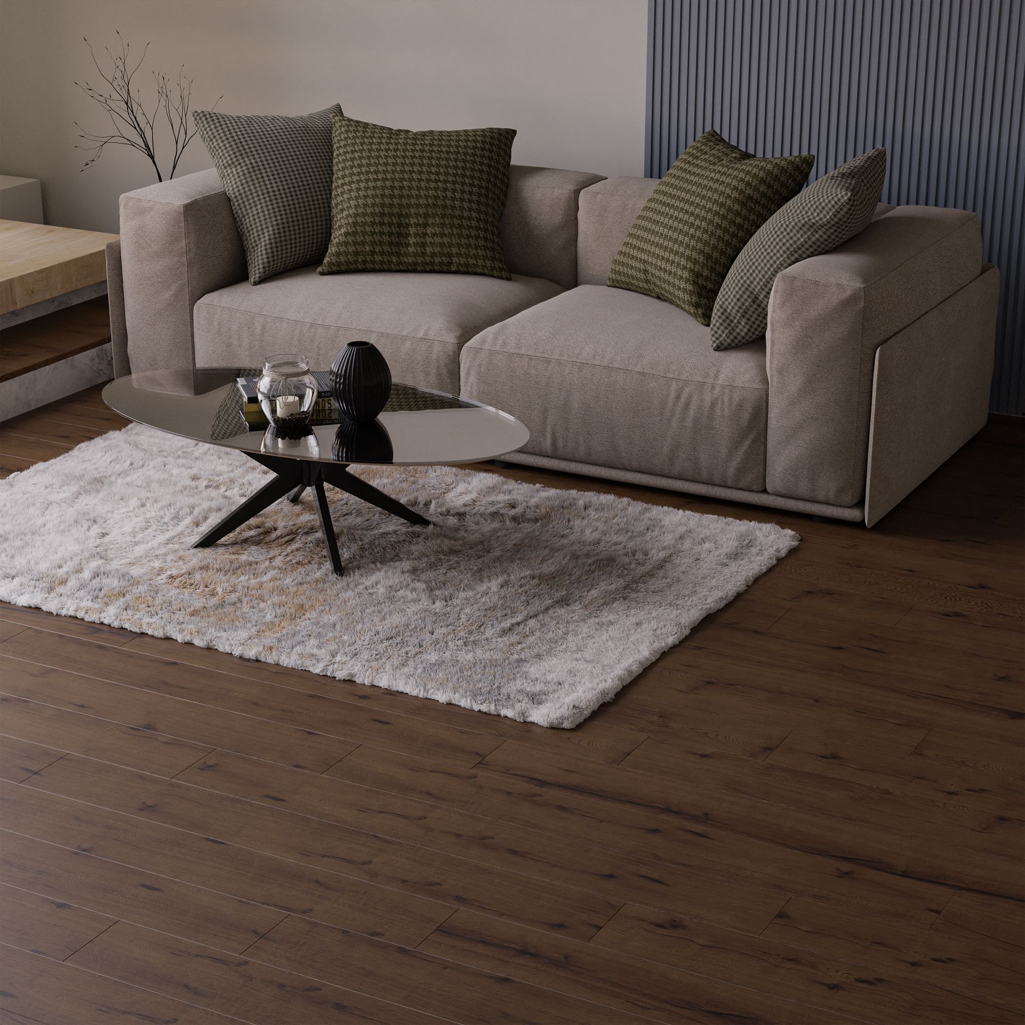 Parchet laminat 8 mm, maro acoperire per cutie 1.834 mp, AC5, HDF