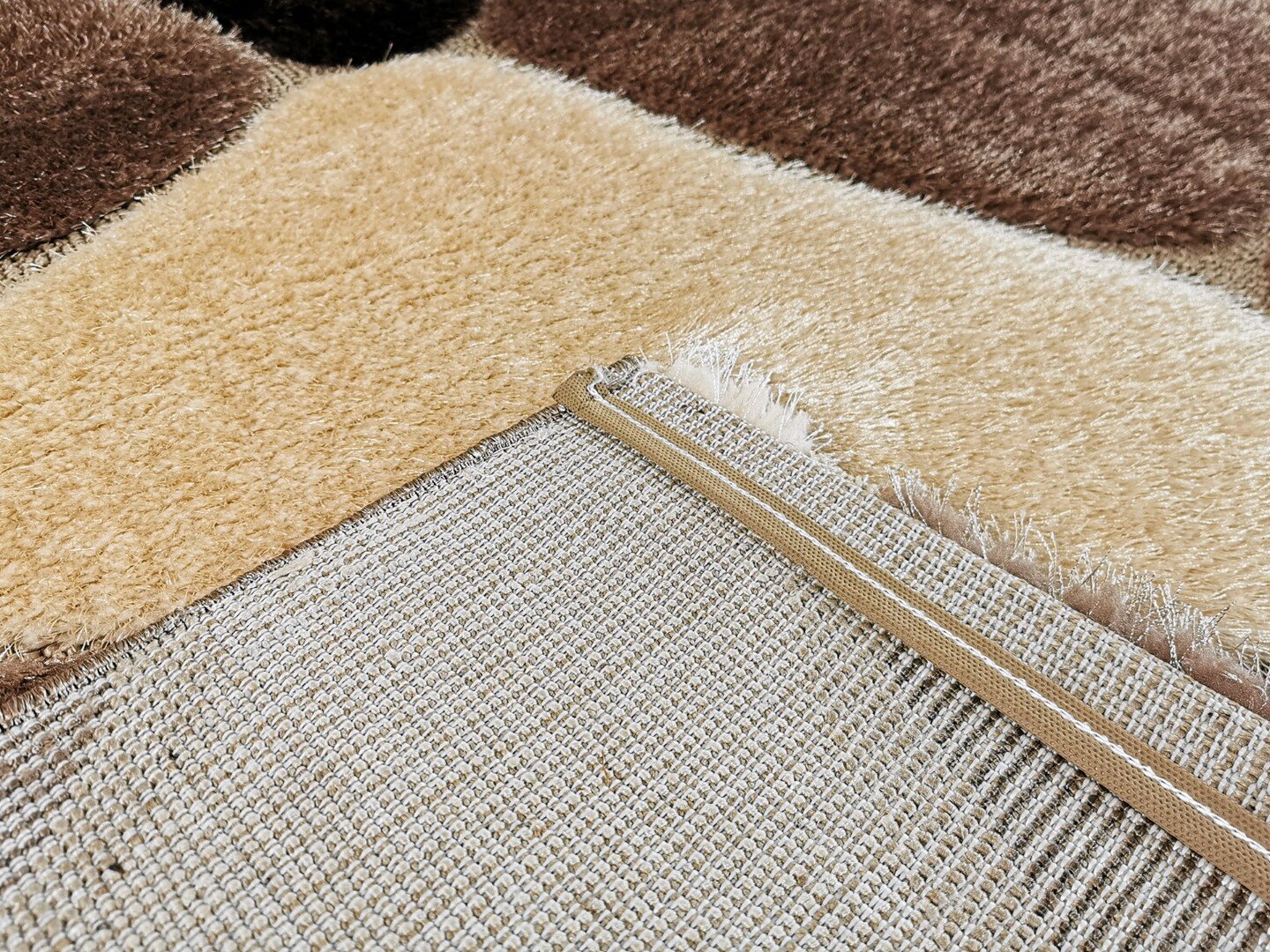 Covor living, crem, polipropilena/poliester, 160 x 230 x 3 cm • Karacahan Sara 