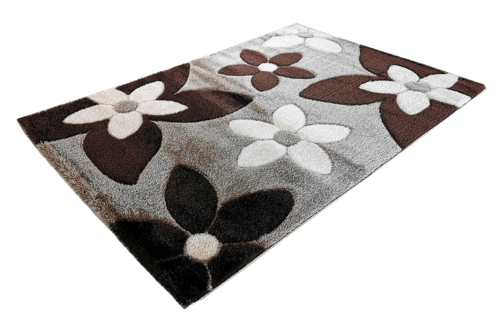 Covor living, crem, polipropilena/poliester, 120 x 180 x 3 cm • Karacahan Sara 