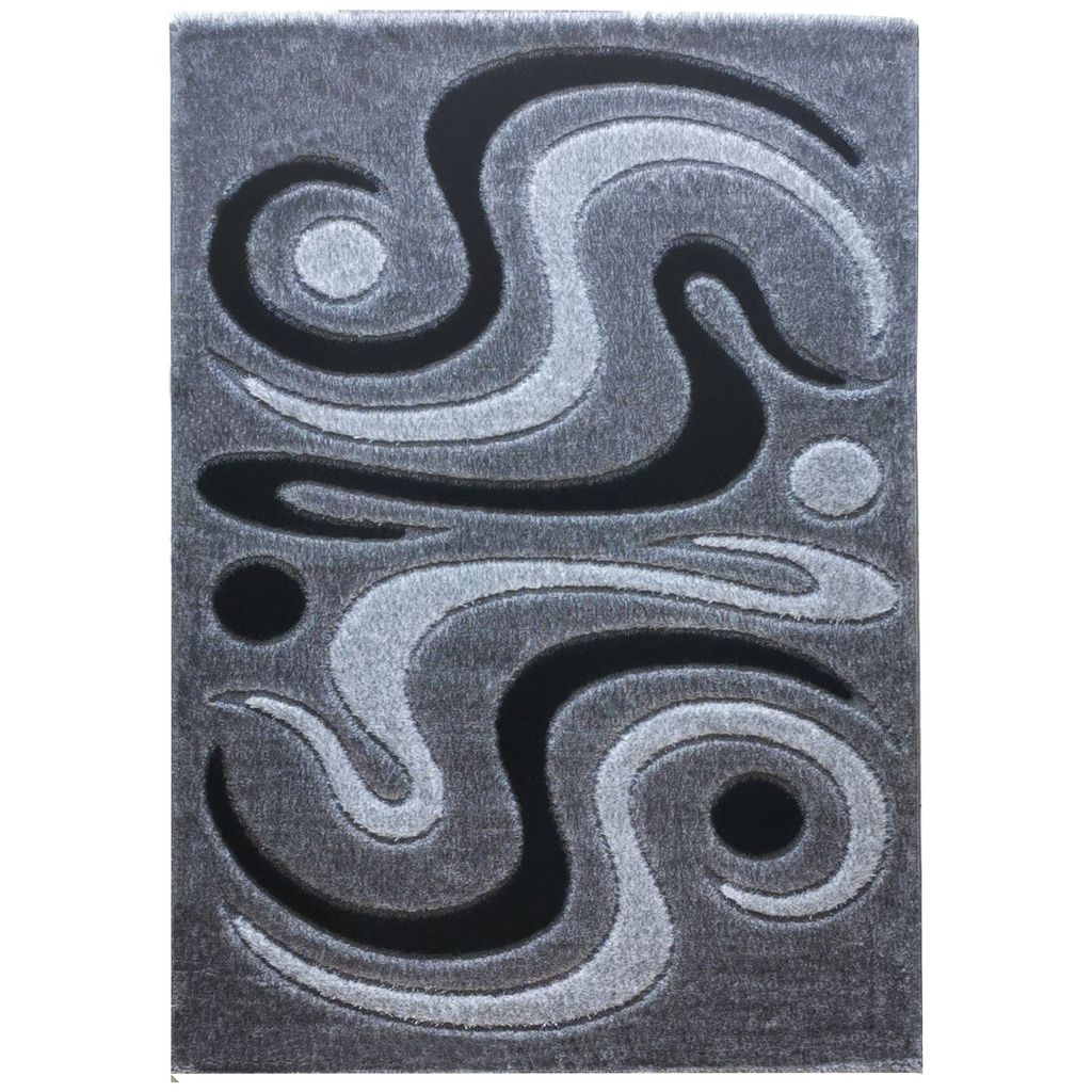 Covor living, gri, polipropilena/poliester, 120 x 180 x 3 cm • Karacahan Sara