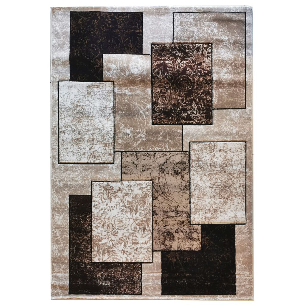 Covor living, crem, polipropilena, 120 x 180 x 1.2 cm • Karacahan Poiana