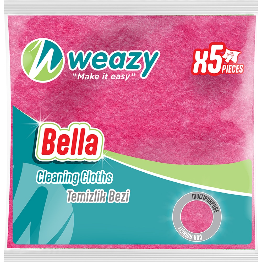 Laveta microfibra WEAZY Bella, 34 x 35 cm, 5 bucati