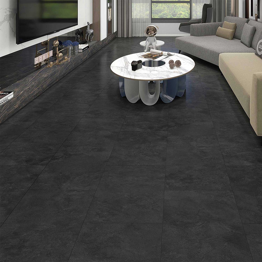 Parchet Stone Concrete 804, SPC, 5 mm, 1.647 mp/cutie, negru