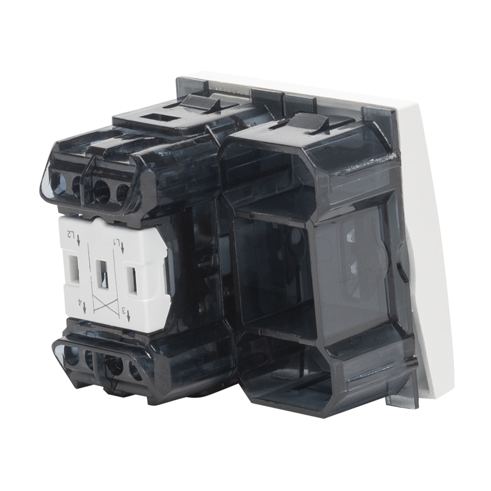 Intrerupator Cruce 2M Moda Alb