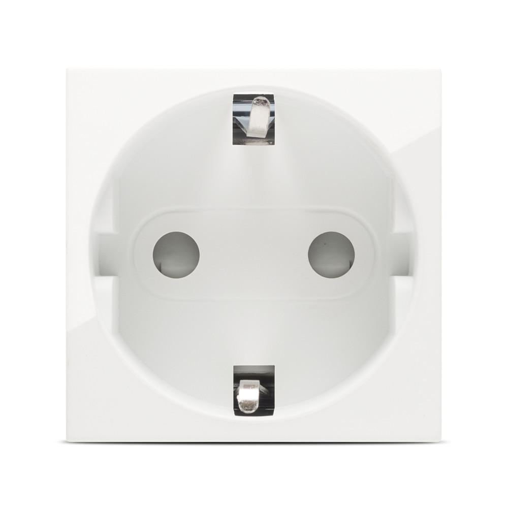 Priza Schuko Protectie Copii, 2M, alba  Elbi