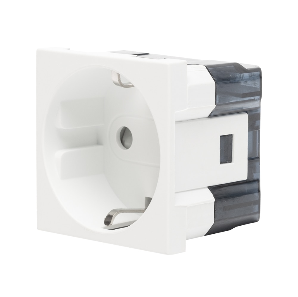 Priza Schuko Protectie Copii, 2M, alba  Elbi