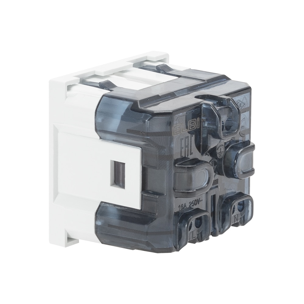 Priza Schuko Protectie Copii, 2M, alba  Elbi