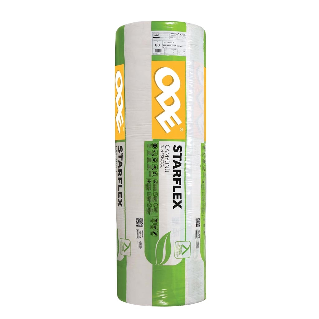 Vata minerala de sticla 12 mp, 0,040 W/mK, 100 x 120 x 5 cm  ODE