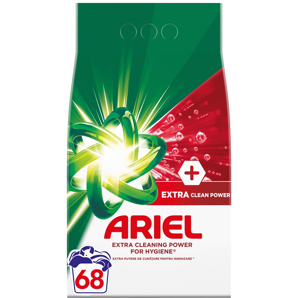 Detergent automat ARIEL +Extra Clean Power, 5.1 kg, 68 spalari