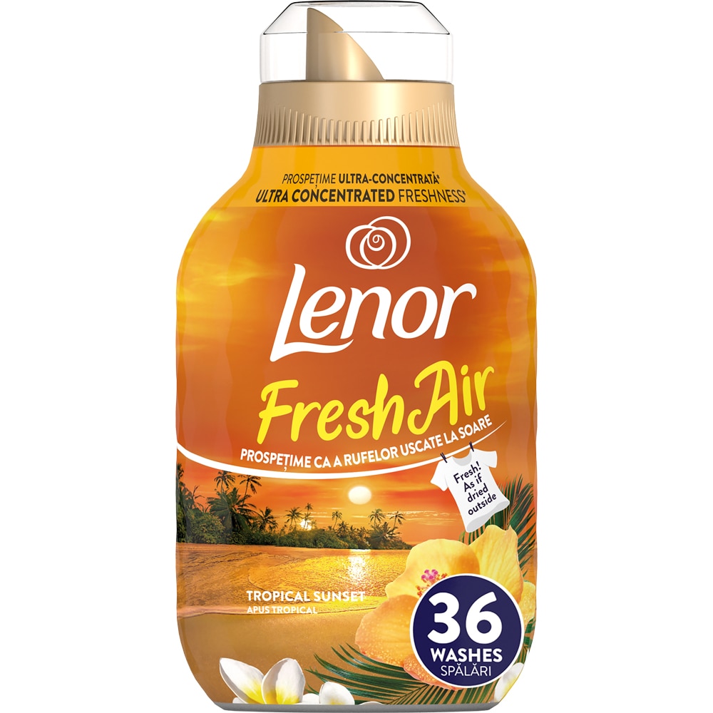 Balsam de rufe LENOR Fresh Air, Tropical Sunset, 504 ml, 36 spalari