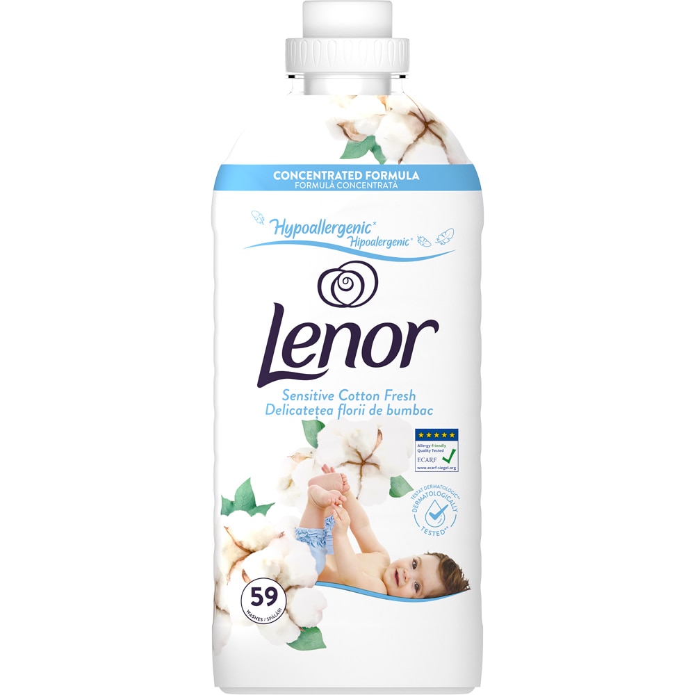 Balsam de rufe LENOR Sensitive Cotton Fresh, 1.239L, 59 spalari