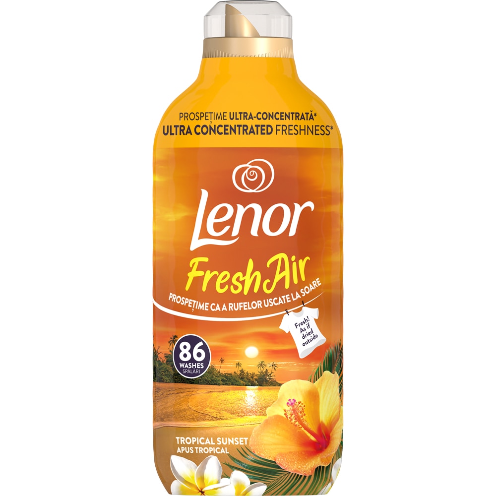 Balsam de rufe LENOR Fresh Air, Tropical Sunset, 1204 ml, 86 spalari