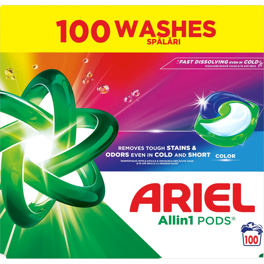 Detergent capsule ARIEL Allin1 PODS Color, 100 spalari