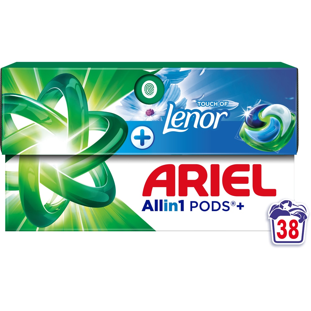 Detergent capsule ARIEL Allin1 PODS+ Touch of Lenor, Fresh Air, 38 spalari