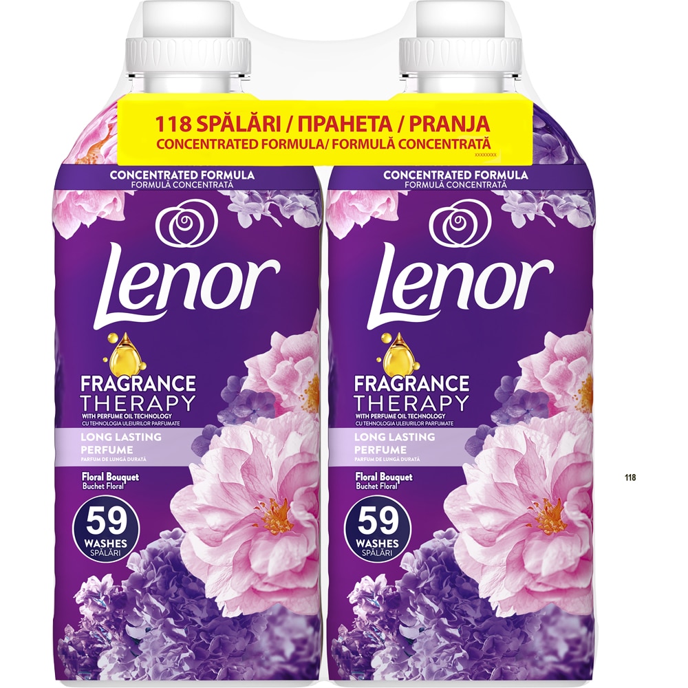 Balsam de rufe LENOR Floral Bouquet, 2 x 1.239 l, 118 spalari