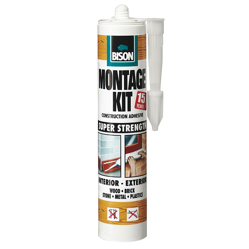 Adeziv pentru constructii, galben-ocru, 350 g  Bison Montage Kit Super Strength