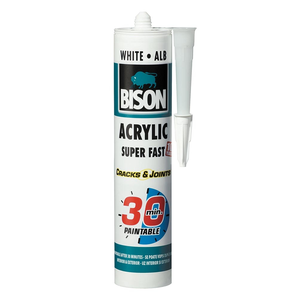Adeziv acrilic, alb, 300 ml • Bison Acrylic Ultra Rapid