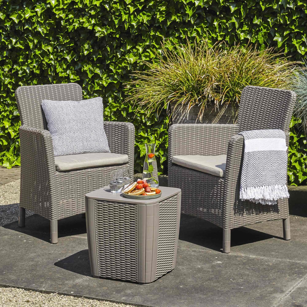 Set mobilier gradina KETER Trenton, polipropilena, 3 piese, bej