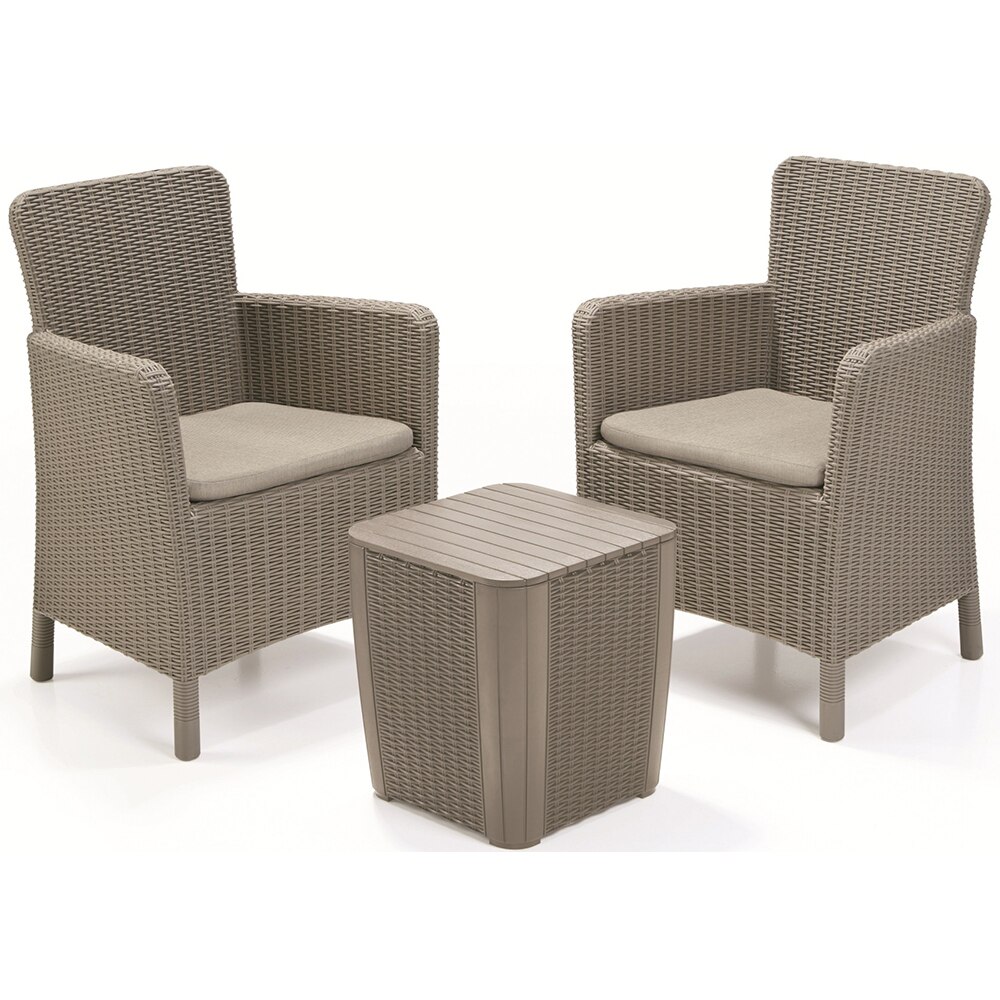 Set mobilier gradina KETER Trenton, polipropilena, 3 piese, bej