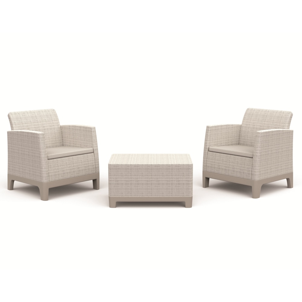 Set mobilier gradina KETER Scandi Forma, polipropilena, 3 piese, bej