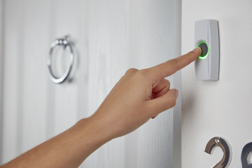 Set wireless de sonerie si buton BYRON 1,5V IP44 alb