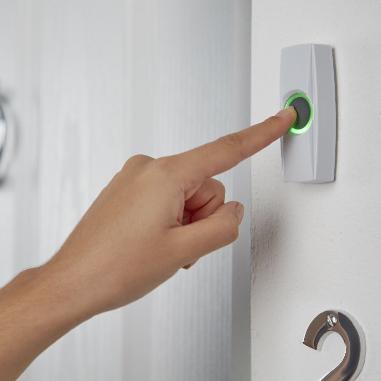 Set wireless de sonerie si buton BYRON 1,5V IP44 alb