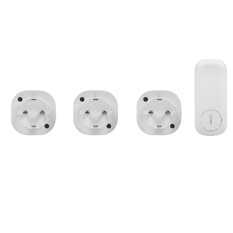 Set comutator cu priza Smartwares SH4-99566, 30 m, telecomanda, alb