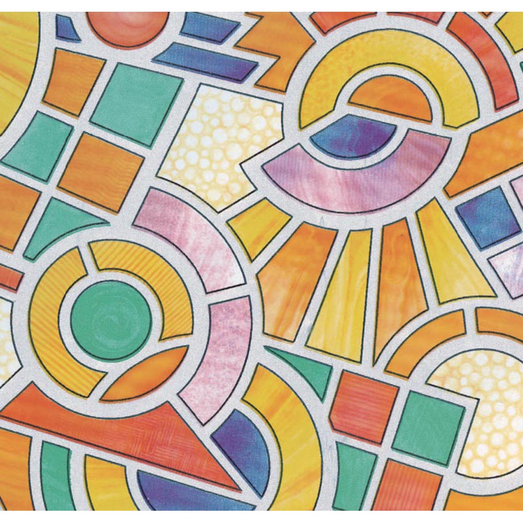 Autocolant 0.675 x 2 m, vitraliu multicolor  Gekkofix Nimes