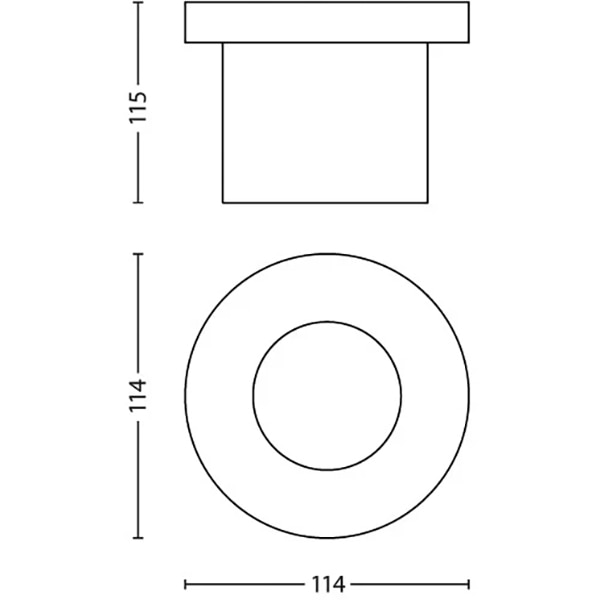 Spot LED Philips Moss, 3W, 270lm, 2700K, IP67, crom