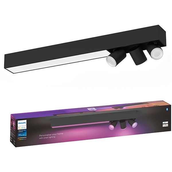 Plafoniera LED Smart PHILIPS Hue 8718696175996, 53.1W, 3650lm, Wi-Fi, RGB, negru