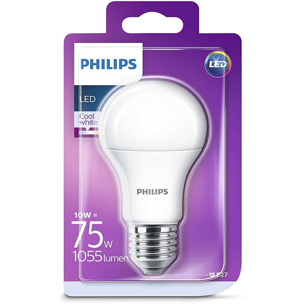 Bec LED PHILIPS A60, E27, 10W, 1055lm, lumina rece 