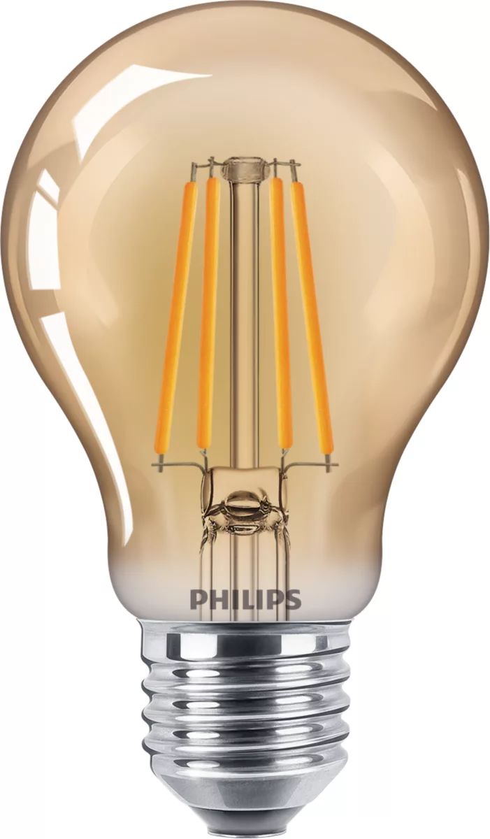 Bec LED decorativ, Filament Philips, 4W, E27, 2500K, auriu