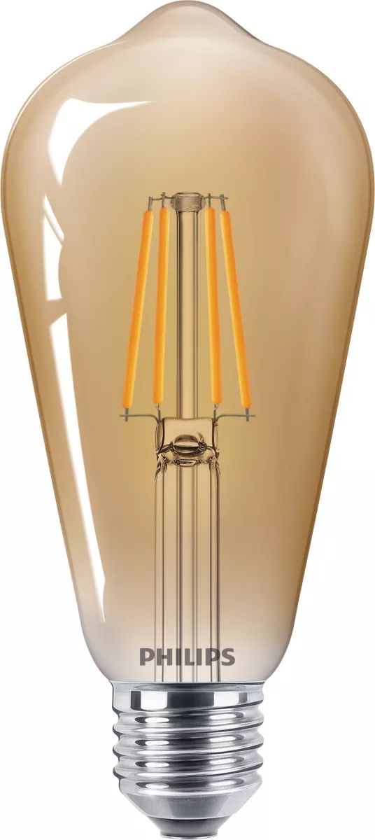 Bec LED decorativ, Filament Philips, 4W, E27, 2500K, auriu