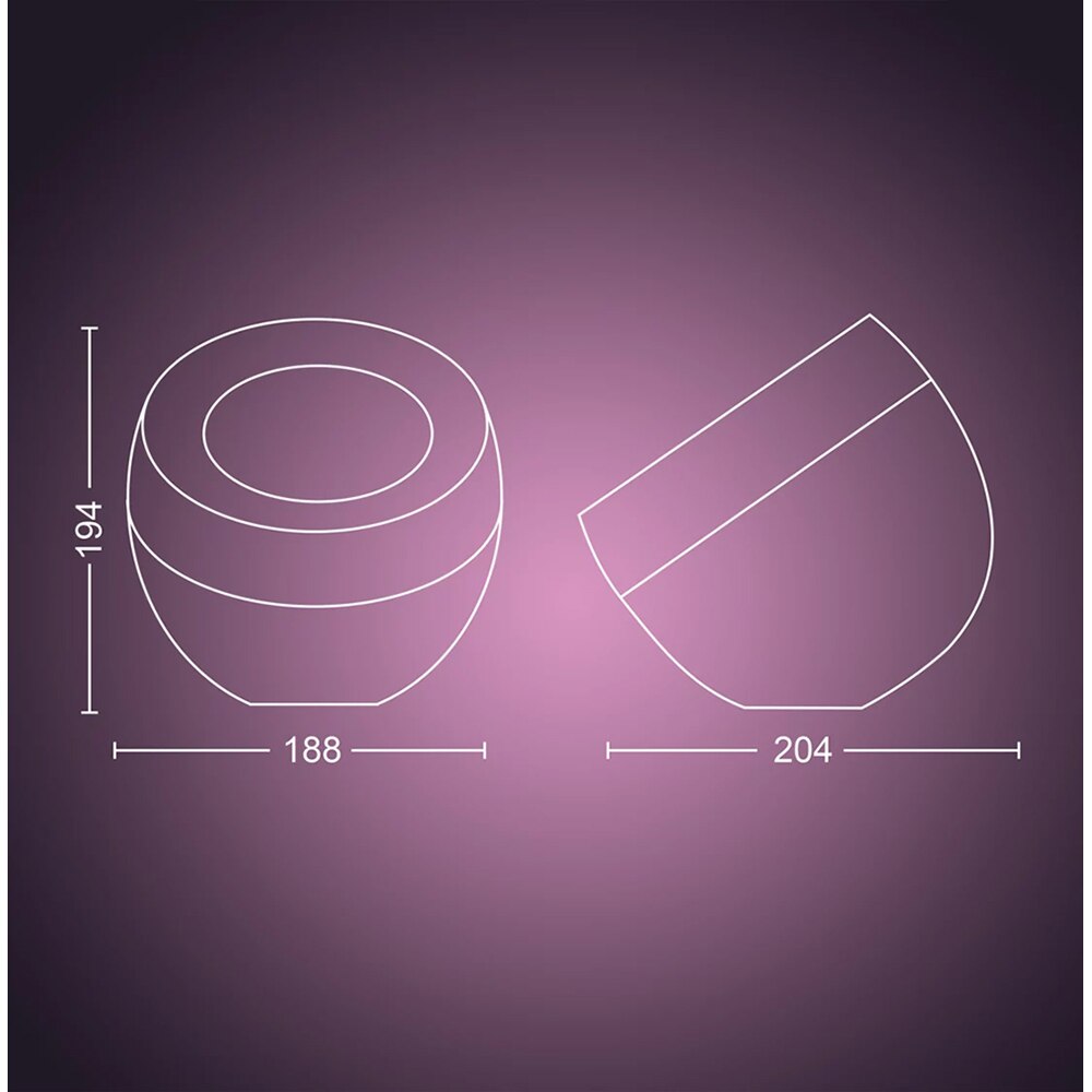 Lampa de birou smart PHILIPS HUE Iris Gen4, 8.1W, 570lm, IP20, alb