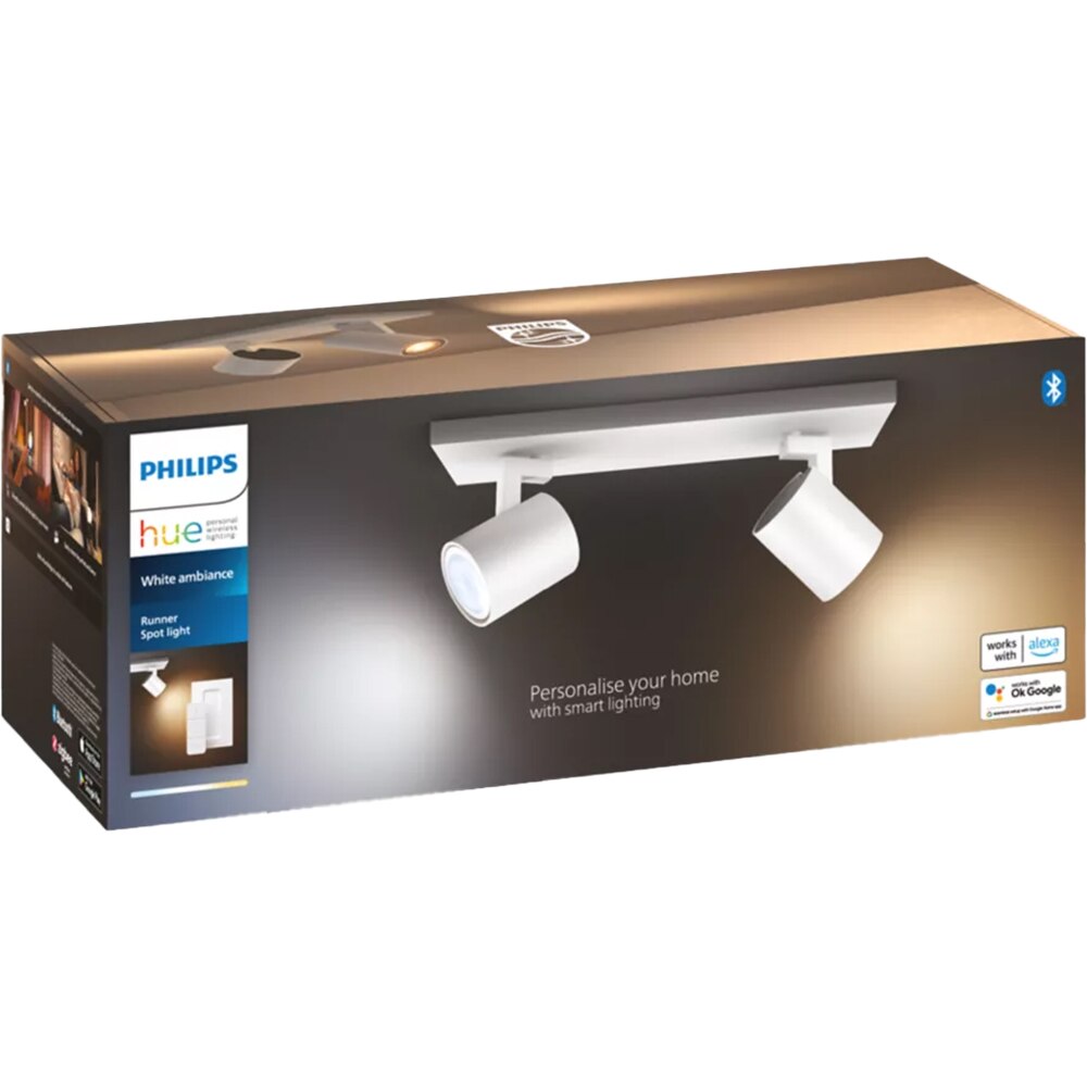Spot LED smart PHILIPS HUE Runner, 2 x 5W, 700lm, IP20, alb