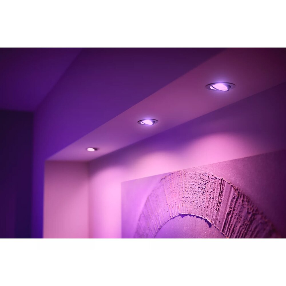 Spot LED smart PHILIPS HUE Centura, 5.7W, 350lm, IP20, aluminiu