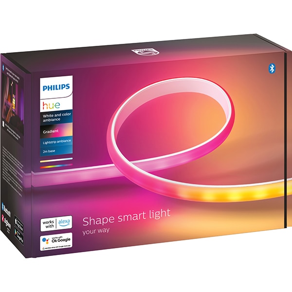Banda LED Smart PHILIPS Hue 8719514339965, RGB, 20W, 1800lm, 2m