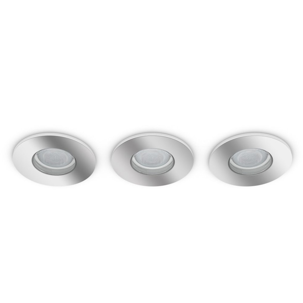 Set 3 spoturi LED smart PHILIPS HUE Adore, 3 x 5W, 350lm, IP44, crom