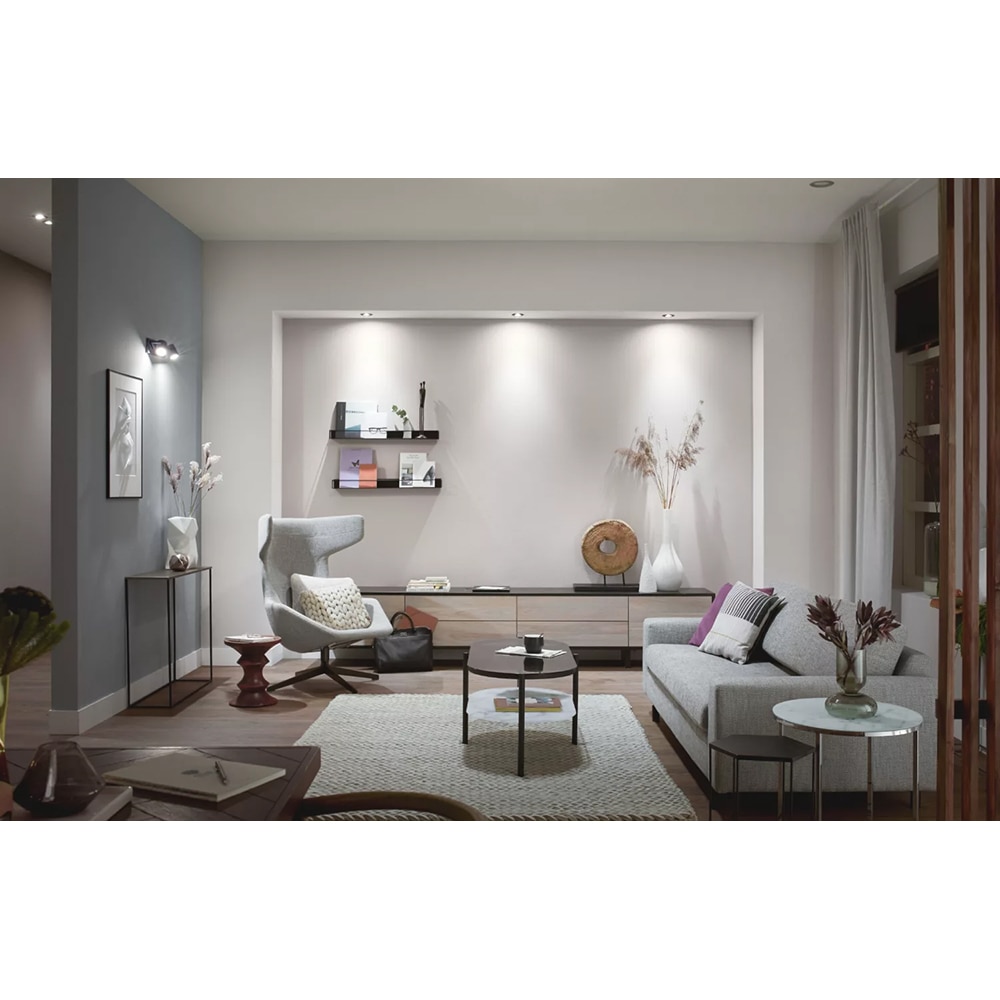 Set 3 spoturi LED smart PHILIPS HUE Centura, 3 x 5.7W, 350lm, IP20, aluminiu