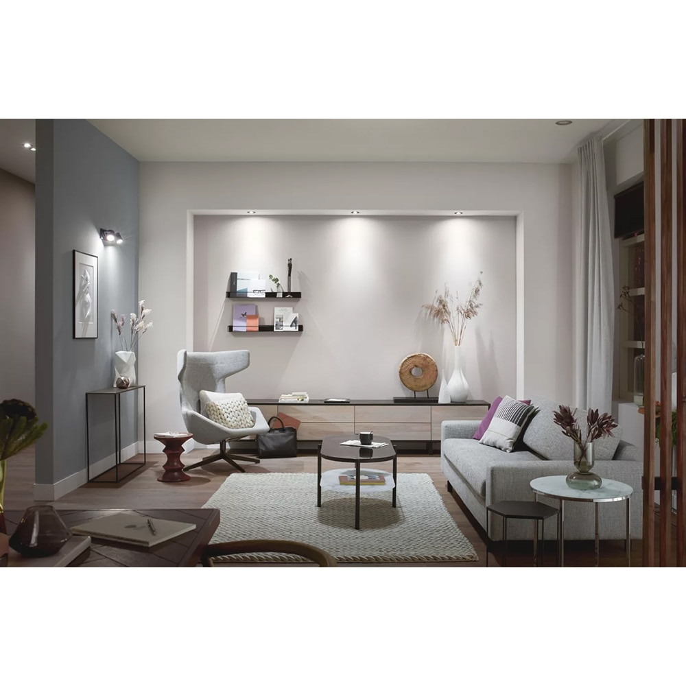 Set 3 spoturi LED smart PHILIPS HUE Centura, 3 x 5.7W, 350lm, IP20, alb