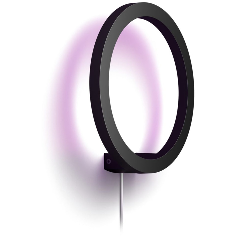 Aplica LED smart PHILIPS HUE Sana, 20W, 1400lm, IP20, negru