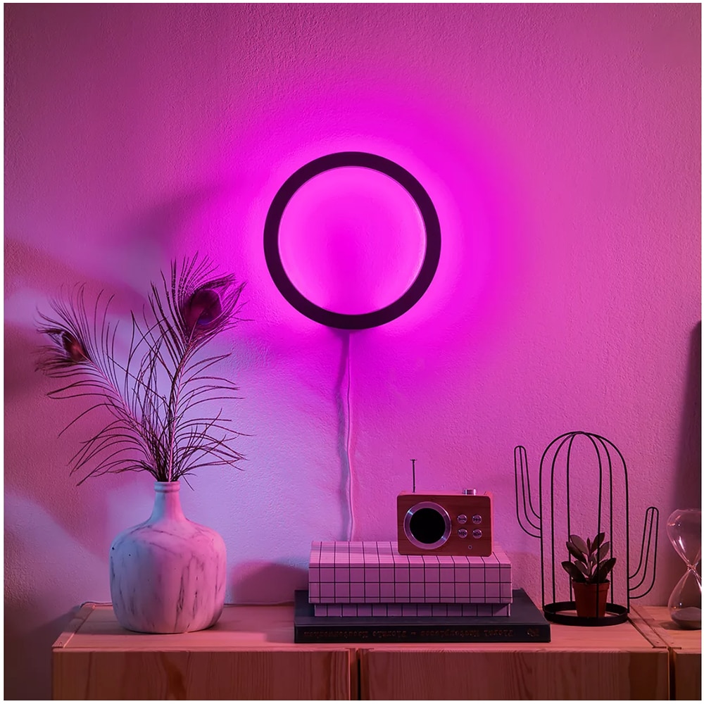 Aplica LED smart PHILIPS HUE Sana, 20W, 1400lm, IP20, negru