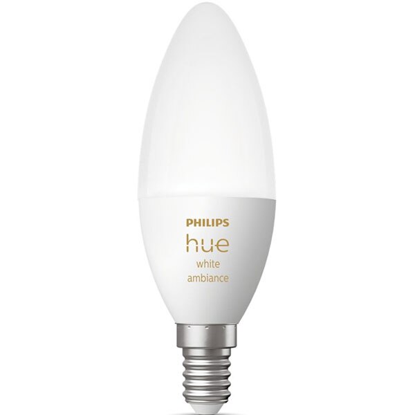 Bec LED Smart PHILIPS Hue 8719514356658, E14, 4W, 470lm, lumina variabila 