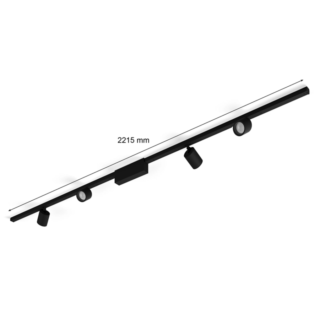 Kit de baza LED smart PHILIPS HUE Perifo, 20.8W, 2040lm, IP20, negru