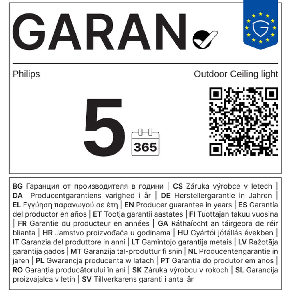 Plafoniera LED PHILIPS Doris, 6W, 640lm, IP54, 4000K, aluminiu plastic, alb